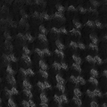 Black Minky Rosebud Fabric, 60" Inches Wide - Sold by The Yard (FB)