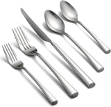 Bailey 20-Piece Forged Stainless Steel Flatware Set Cutlery Set,Service for 4,Matte Satin Finish,Dishwasher Safe…