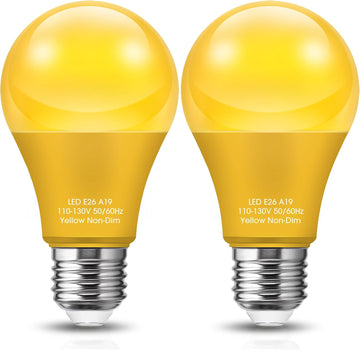 Yellow Light Bulbs,Bug Lights for Outside, A19 Bug Light Bulbs