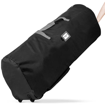 Rolling Tree Storage Bag - For 9-Foot Artificial Christmas Holiday Tree. Zippered Bag, Carry Handles and Wheels for