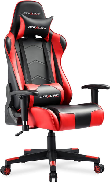 Gaming Chair Racing Office Computer Ergonomic Video Game Chair Backrest and Seat Height Adjustable Swivel Recliner