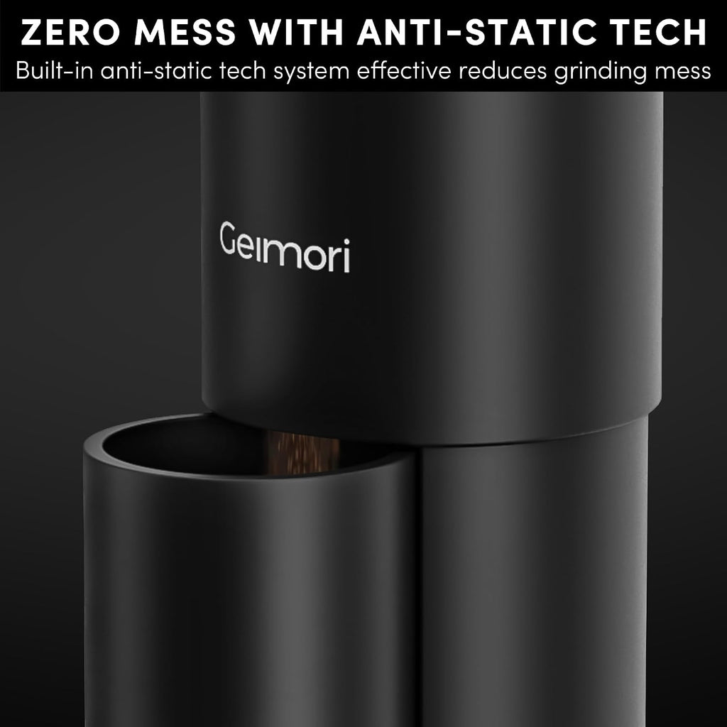 Burr Coffee Grinder, Portable Electric Grinder Geimori T38 Plus,Espresso Grinder with Conical Burr,Stepless Grind