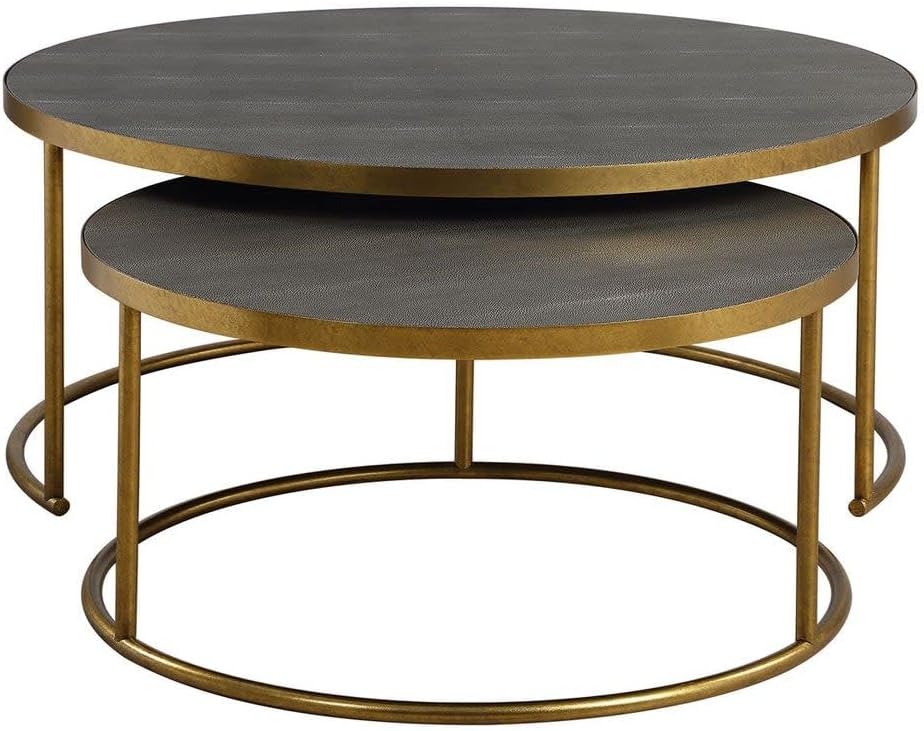 50080 Aragon - Coffee Table (Set of 2)-17.5 Inches Tall and 40 Inches Wide