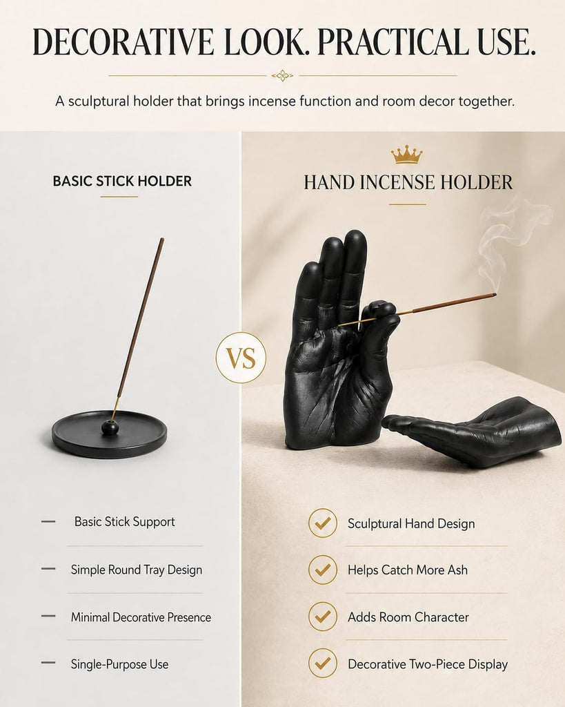 Hand Incense Holder Burner Incent for Sticks Outdoor Sculptural Witchy Room Decor Palm Shaped Aroma Statue Funny