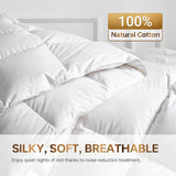 Goose Down Comforter Queen, All Season Duvet Insert, 100% Cotton Shell, 750+ Fill Power, 3D Baffle B