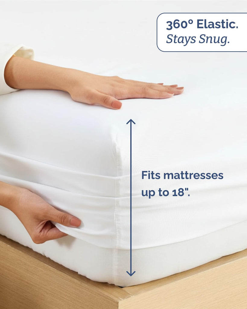 100% Rayon Derived from Bamboo - Bed Sheets Set Twin XL Size - White