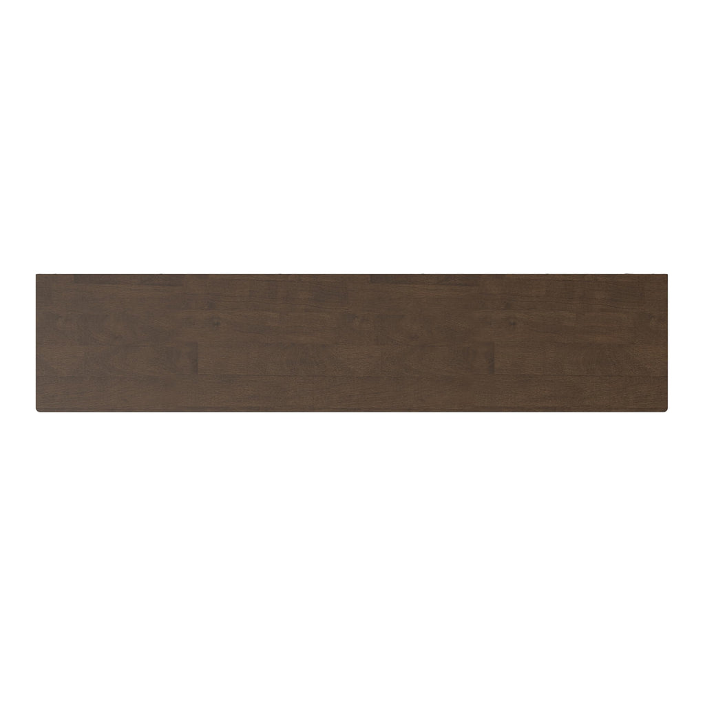 Harper 30" Tall Solid Wood 4-Shelf Bookcase in Walnut Brown