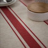 White Red Tablecloth Cotton Linen Farmhouse Table Cover Soft Washable Table Top for Parties Coffee K
