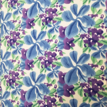 Textiles 5 Yards Bolt Astromedia Floral Print Fleece Fabric
