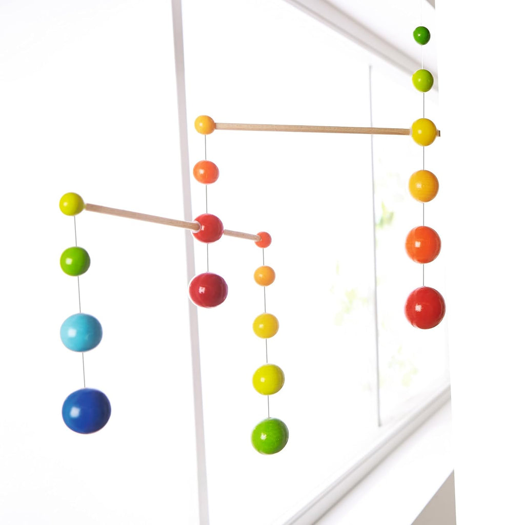 Nursery Room Wooden Mobile Rainbow Balls (Made in Germany)