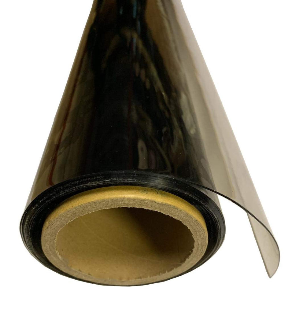 Smoke Tinted Clear Black Vinyl Fabric - 10-Gauge PVC - Sold by the Yard - 54-Inches Wide