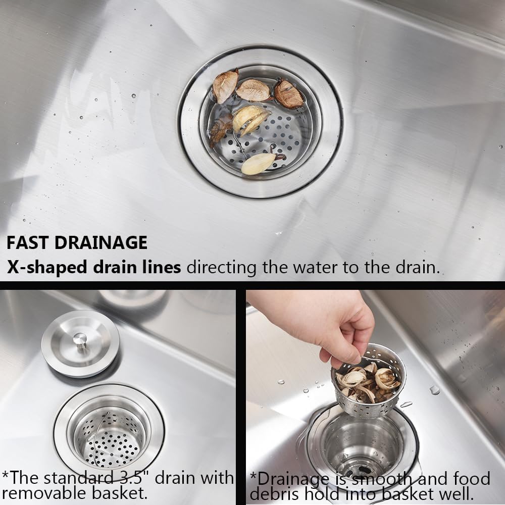 32 Inch Undermount Kitchen Sink Stainless Steel | 32x18 Stainless Steel Kitchen Sink Undermount 16 Gauge Under