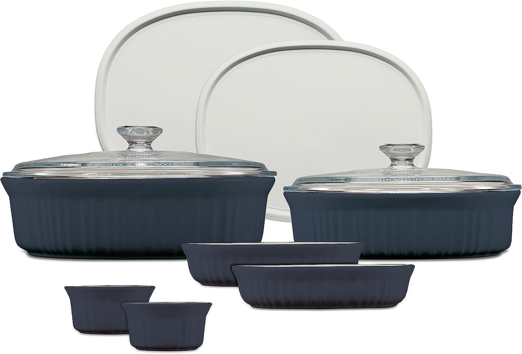 Ceramic Bakeware Set with Lids Chip and Crack Resistant Stoneware Dish, Microwave, Dishwasher, Oven, Freezer and
