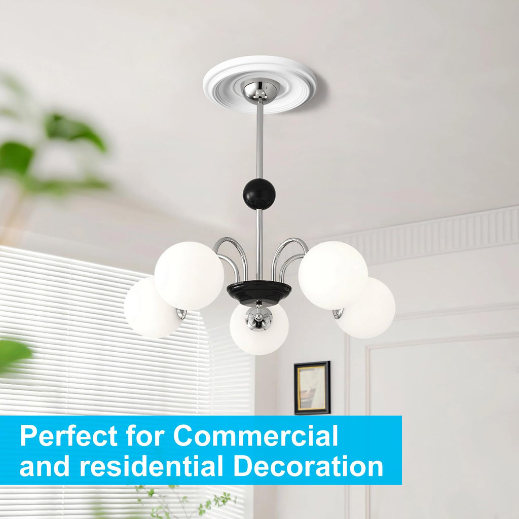 PVC Ceiling Medallion, Light Cover Plate for Ceiling Fan, 2-Pack
