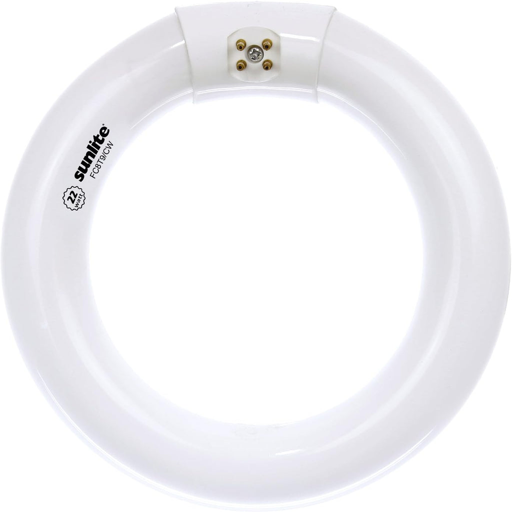 T9 Round Fluorescent Circline Lamp, 22 Watts, 1050 Lumens, 6500K Daylight, RoHS Compliant, G10Q 4-Pin Base