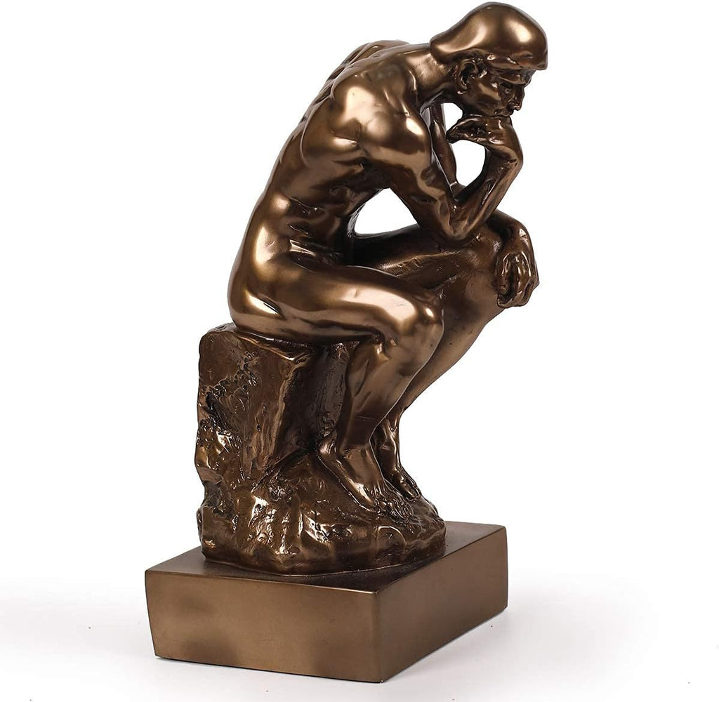 The Thinker Statue in Premium Cold Cast Bronze- 12-Inch Museum Grade Collectible Figurine-(Large-Decoration)