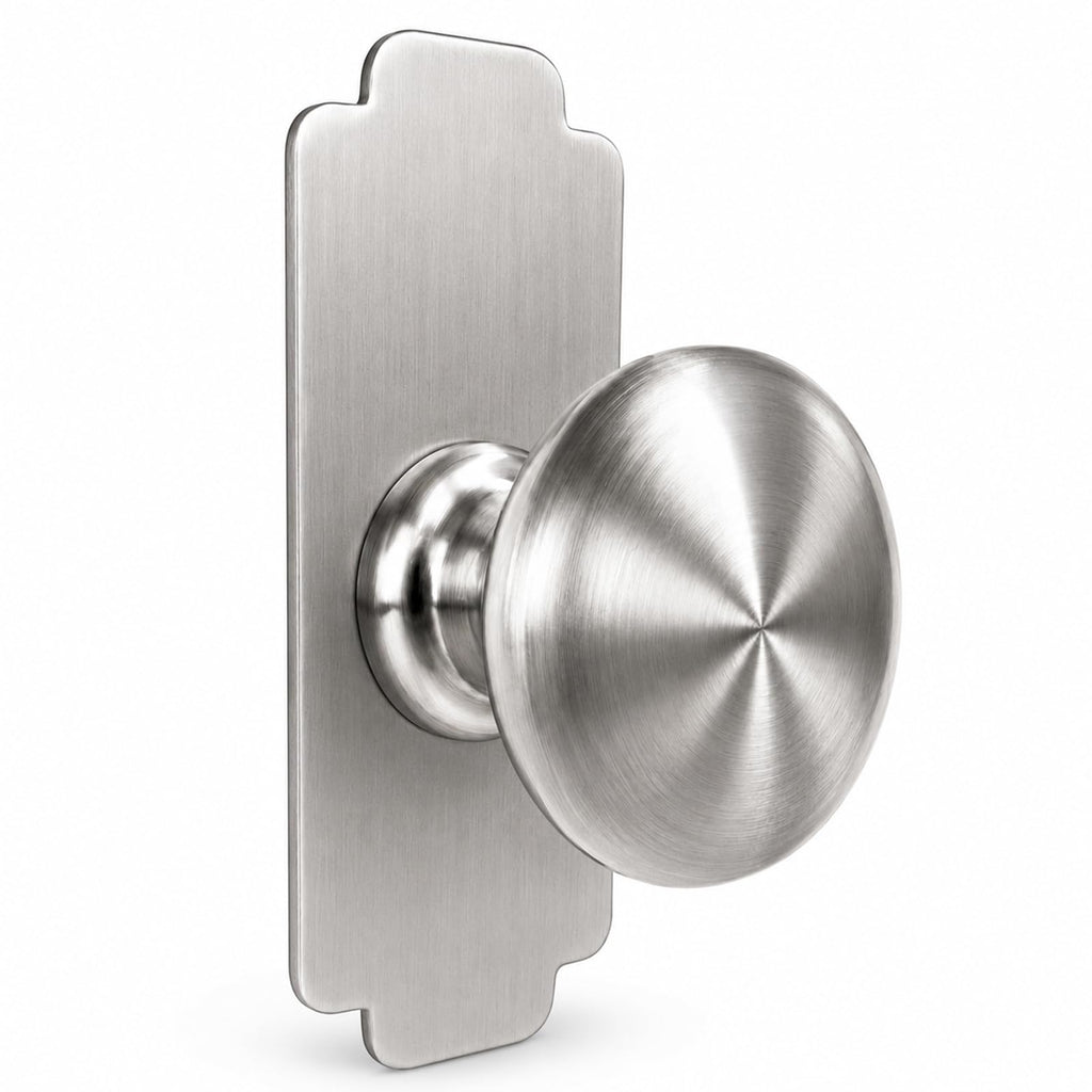 Nickel Rectangle Backplates of Bifold Closet Knobs