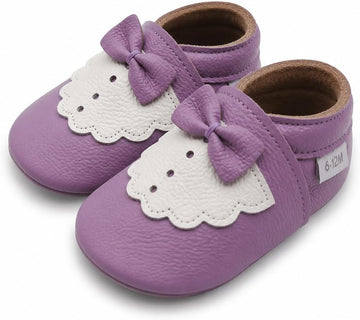 Baby Shoes Leather Moccasins Baby Girls Boys Slippers-Soft Sole Non-Skid Lightweight Infant Toddler First Walking