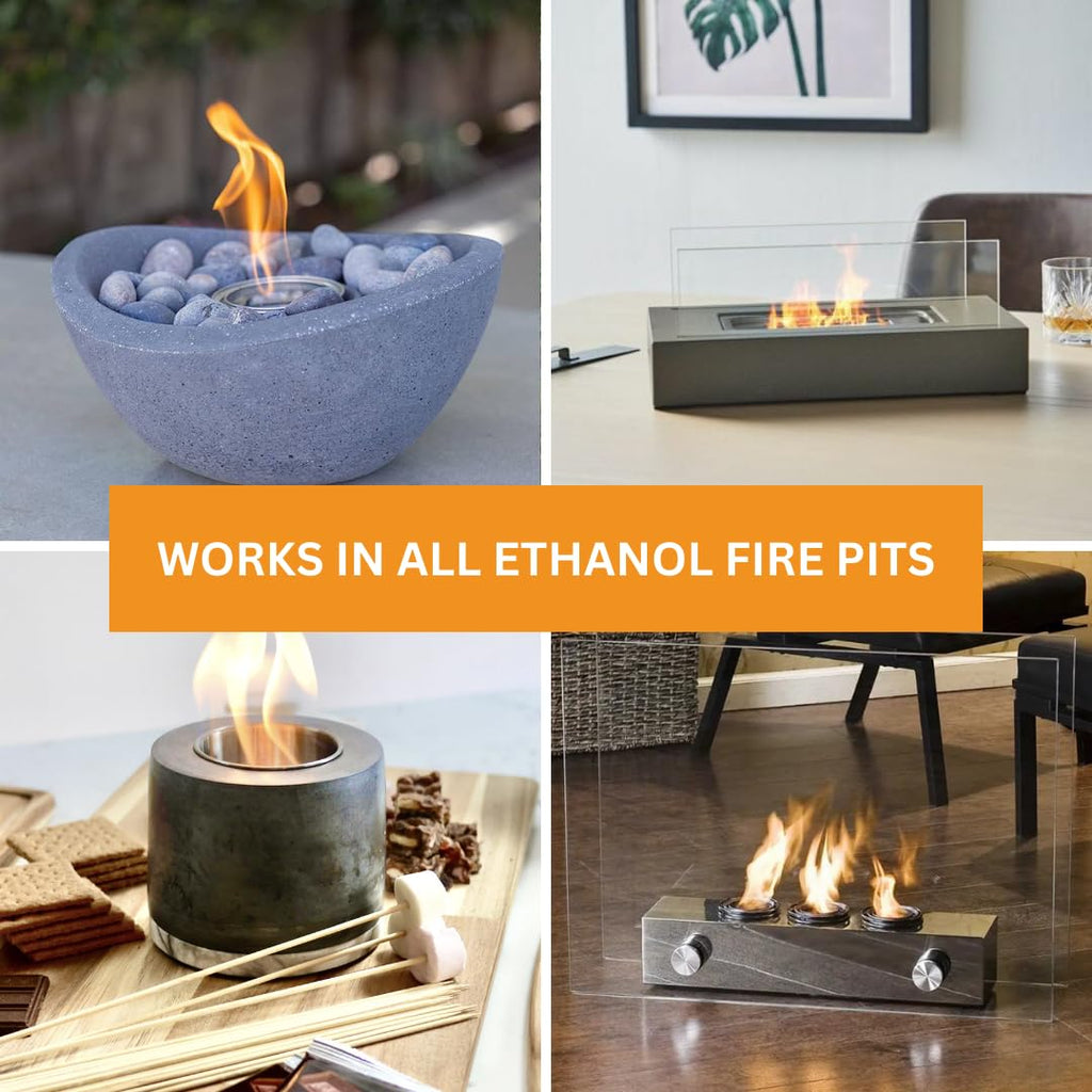 Premium 6 x 1 Liter - Bioethanol Fuel for fireplaces, Stoves and Burners (6 Quart)