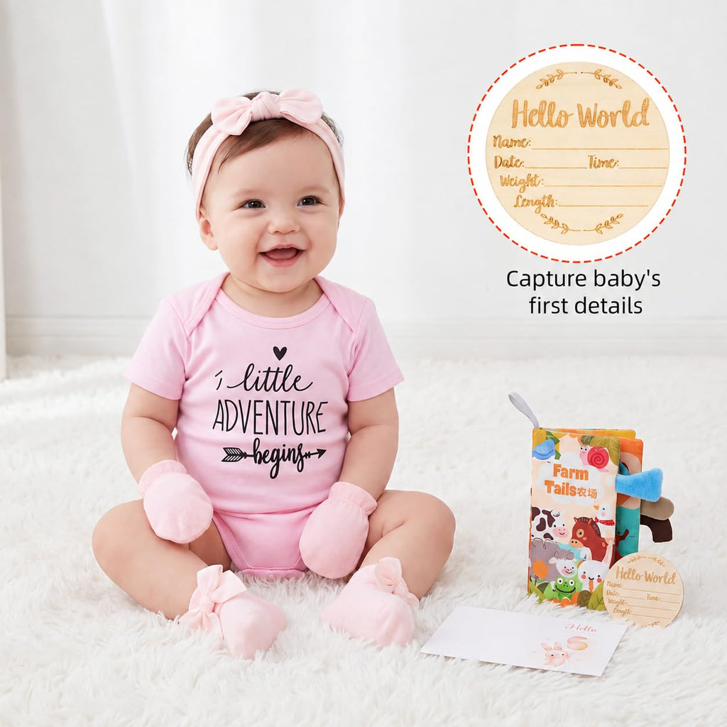 13Pcs Baby Shower Gift, Baby Girl Gift Basket