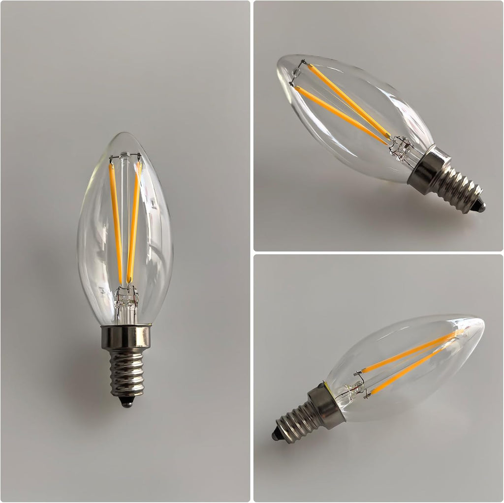 E12 Dimmable LED Candle Bulb 4W 2700K Warm White 6-Pack