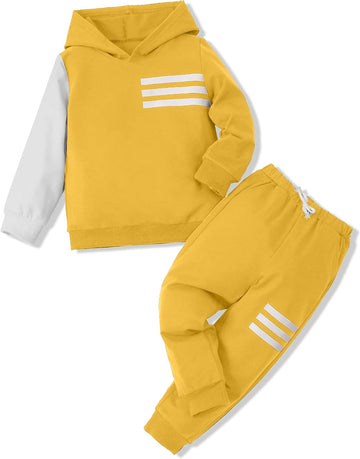 Toddler Boy Clothes Long Sleeve Hoodie Sweatsuits Tops and Pants 2Pcs Boys Fall Winter Outfits Set