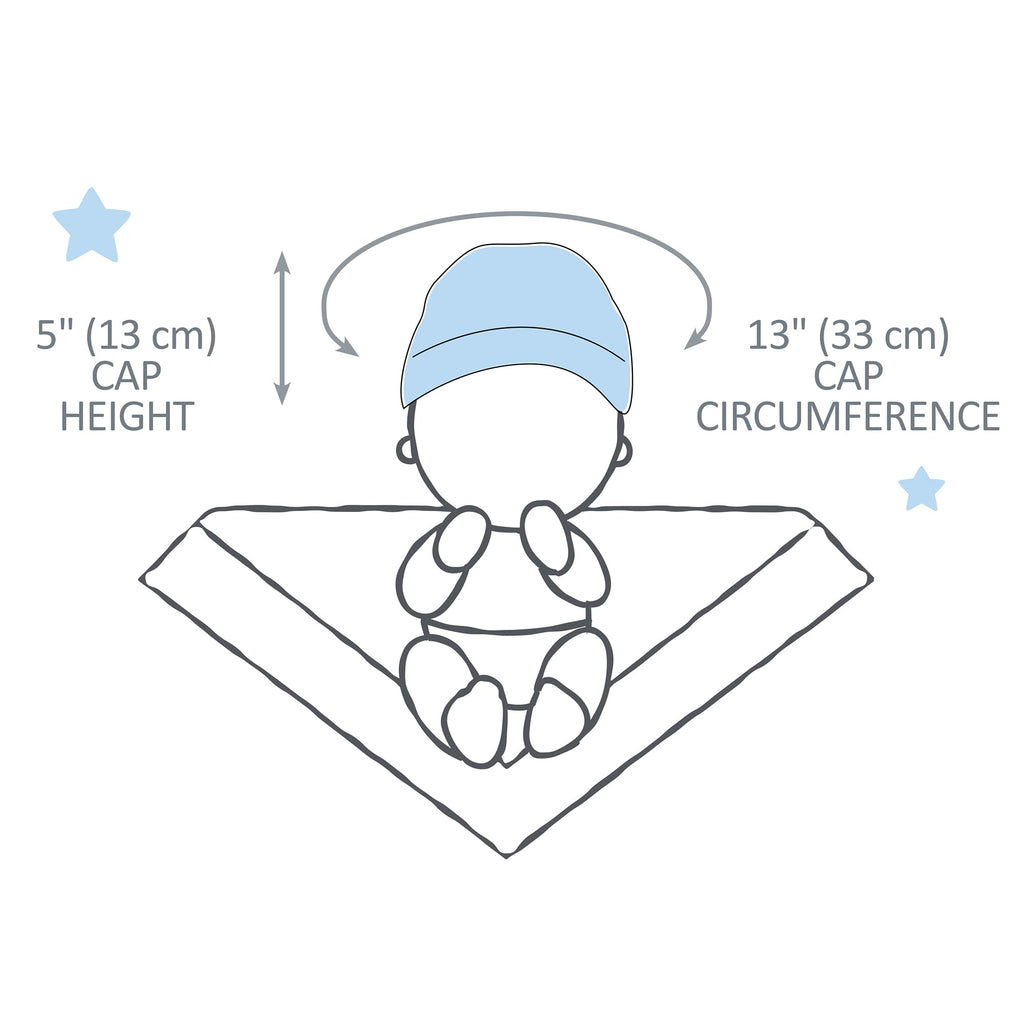 Charlie 5-Pack Caps 100% Organic Cotton Beanie Hats for Newborn Baby Boys & Girls, Terra, One Size