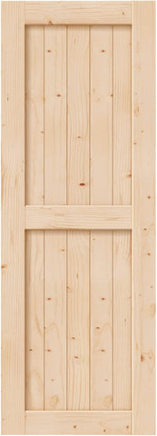 30in x 84in Sliding Barn Wood Door,Interior Doors,DIY Assemblely,Solid Natural Spruce Panelled Slab,