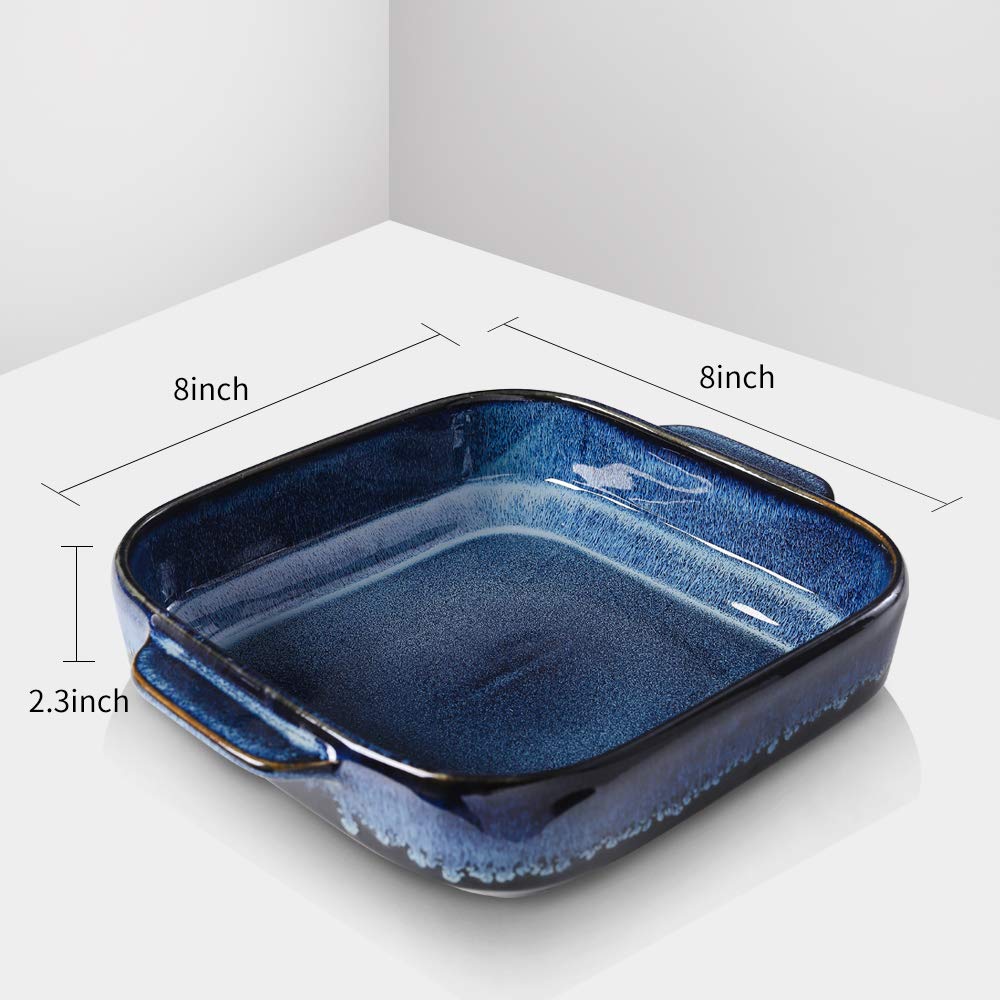 Ceramic Bakeware, 8x8 Baking Dish, Square Baking Pan, Ceramic Baking Dish, Brownie Pans for Cake Dinner, Kitchen