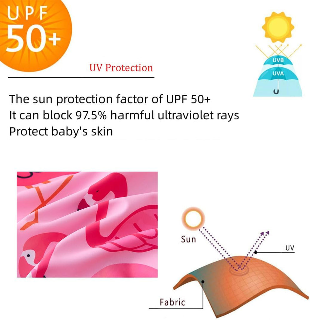 Girls Long Sleeve Rash Guard One Piece Swimsuits with UV Protection