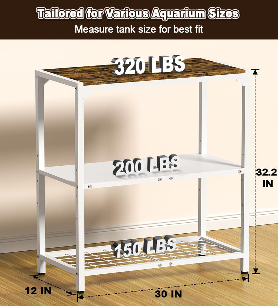 20-30 Gallon Aquarium Stand with 3-Tier Adjustable Storage Shelf