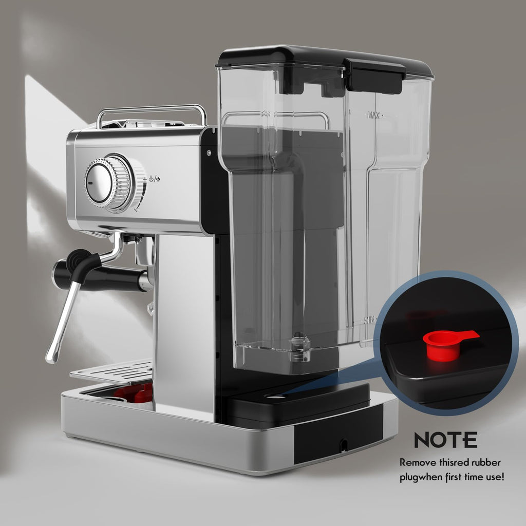 Espresso Machine,Stainless Steel Coffee Machine,Visible Pressure Guagem