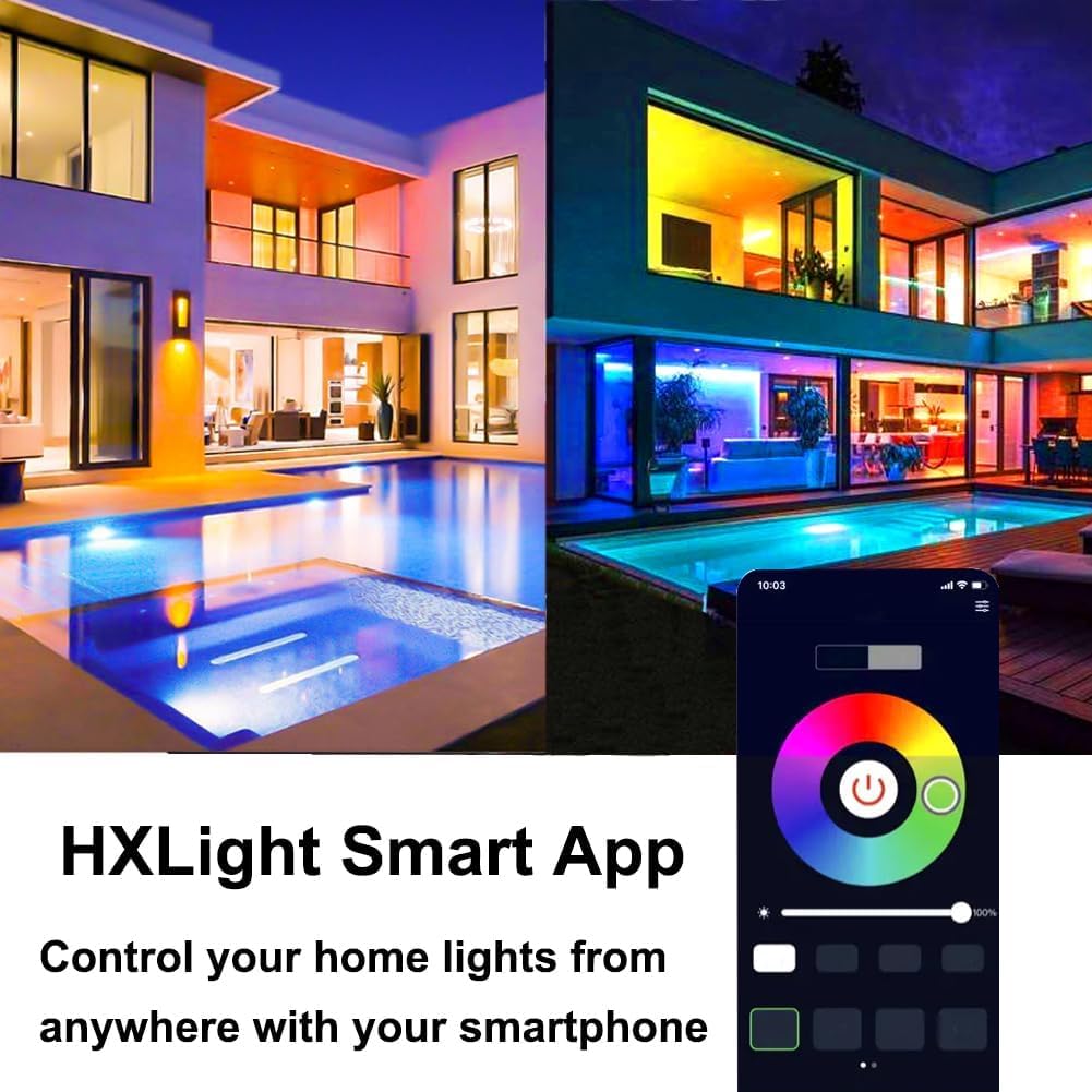 12W A60 Smart LED Light Bulb with a 2.4GHz Remote Control,RGBCW Color Changing,Stepless Dimmable 3000-6500K,100W