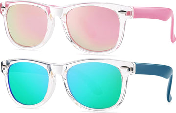 Kids Polarized Sunglasses Flexible TPEE for Toddler Girls Boys