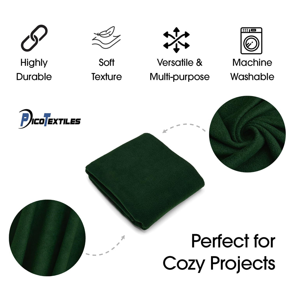 Textiles 2 Yard Bolt Hunter Green Solid Fleece Fabric