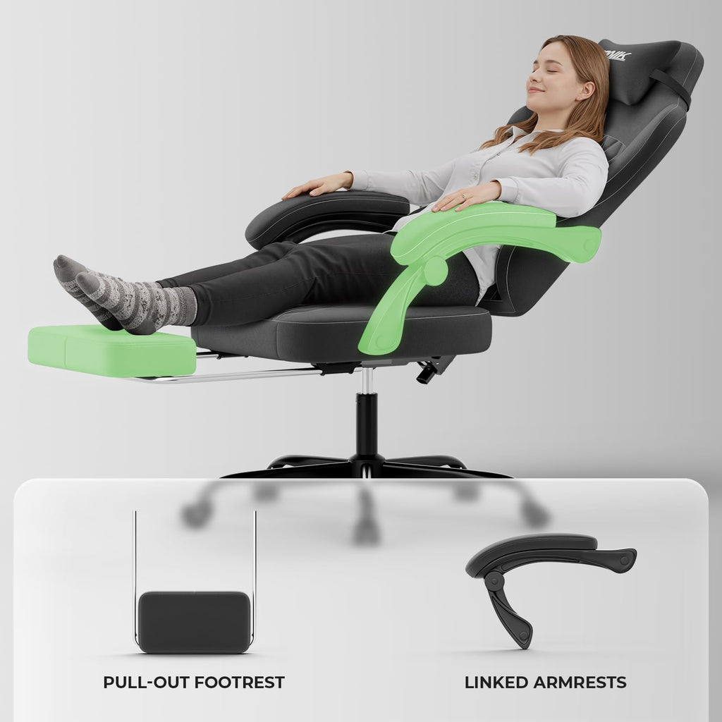 Ergonomic Gaming Chair Video Gamer Chairs Gaming Computer Chairs Gamer Chairs for Adults Massage Lumbar Support