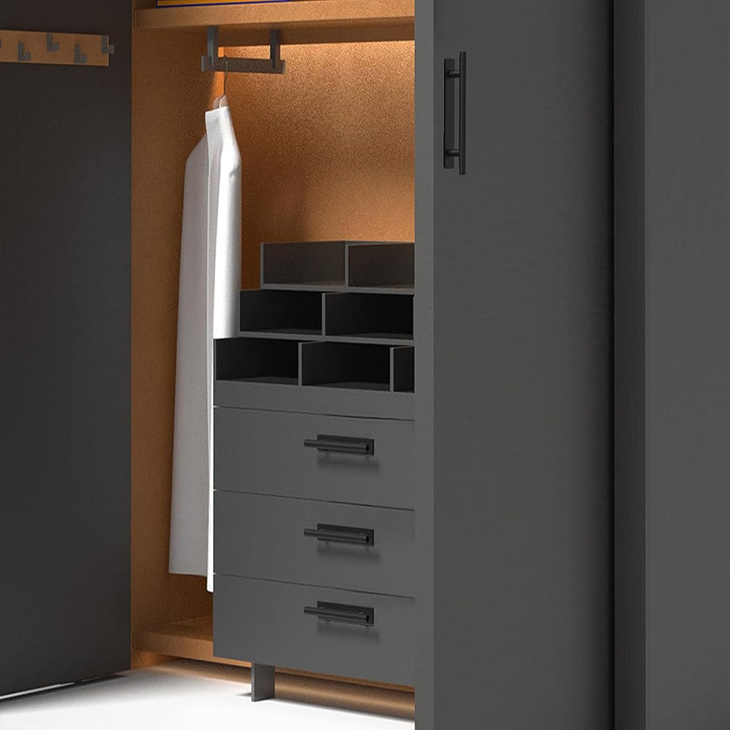 Self-Stick Push Pull Helper Black Hidden Cabinet Handles ABS Plastic Door Window Wardrobe Instant Cabinet Drawer