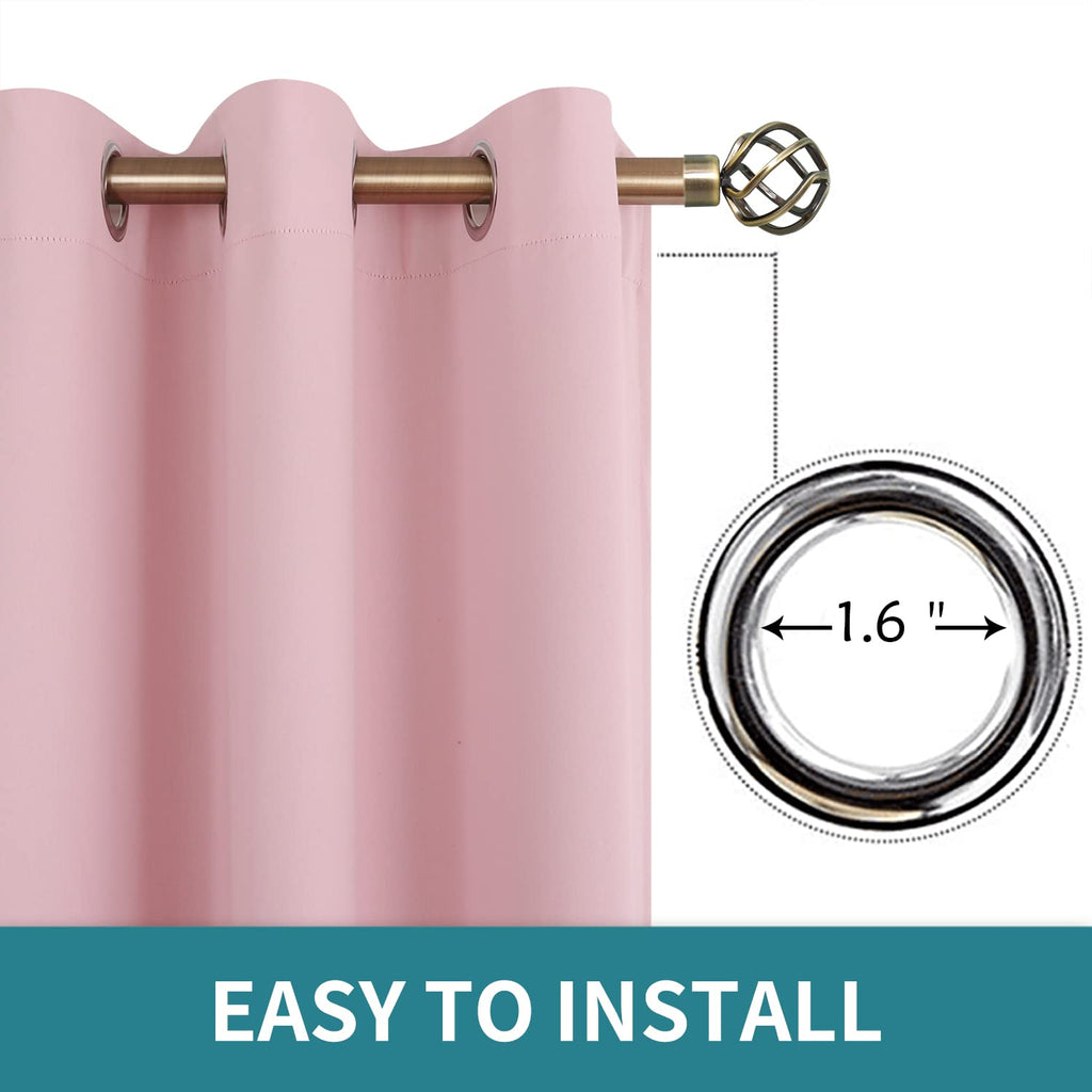 Pink Sliding Door Room Divider Curtains 96 Inches Long 1 Panel