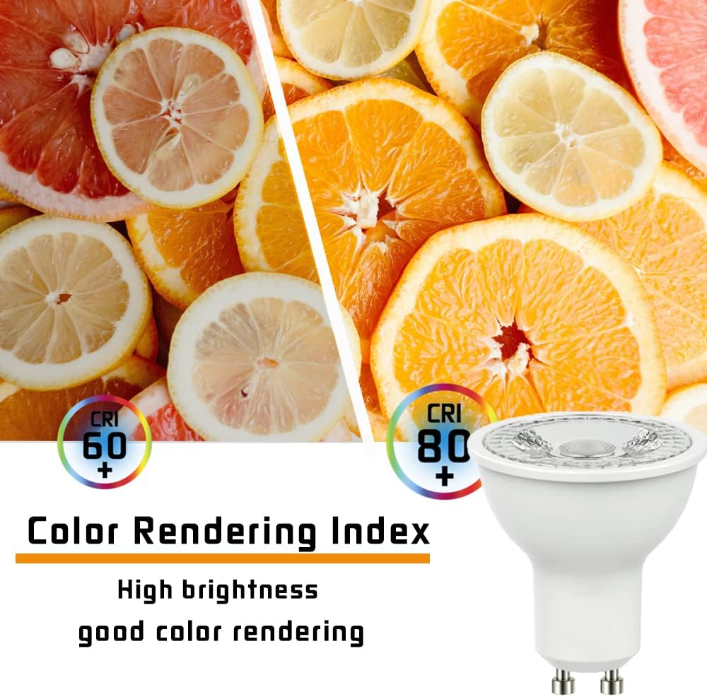 GU10 LED Light Bulbs 5W 38°Beam 3000K Warm Light 6 Pack
