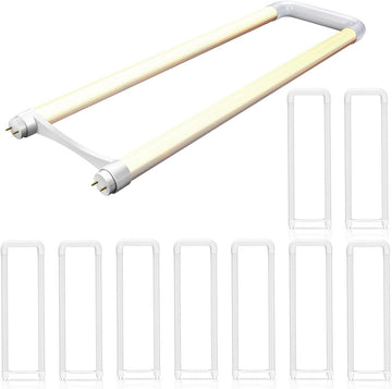 3500K Soft Warm Light,10 Pack LED U Shaped Tube Bulb,18W(40W Equivalent),2200LM Super Bright, Dual-End Powered