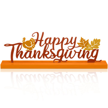 Happy Thanksgiving Decorations, Fall Metal Table Sign