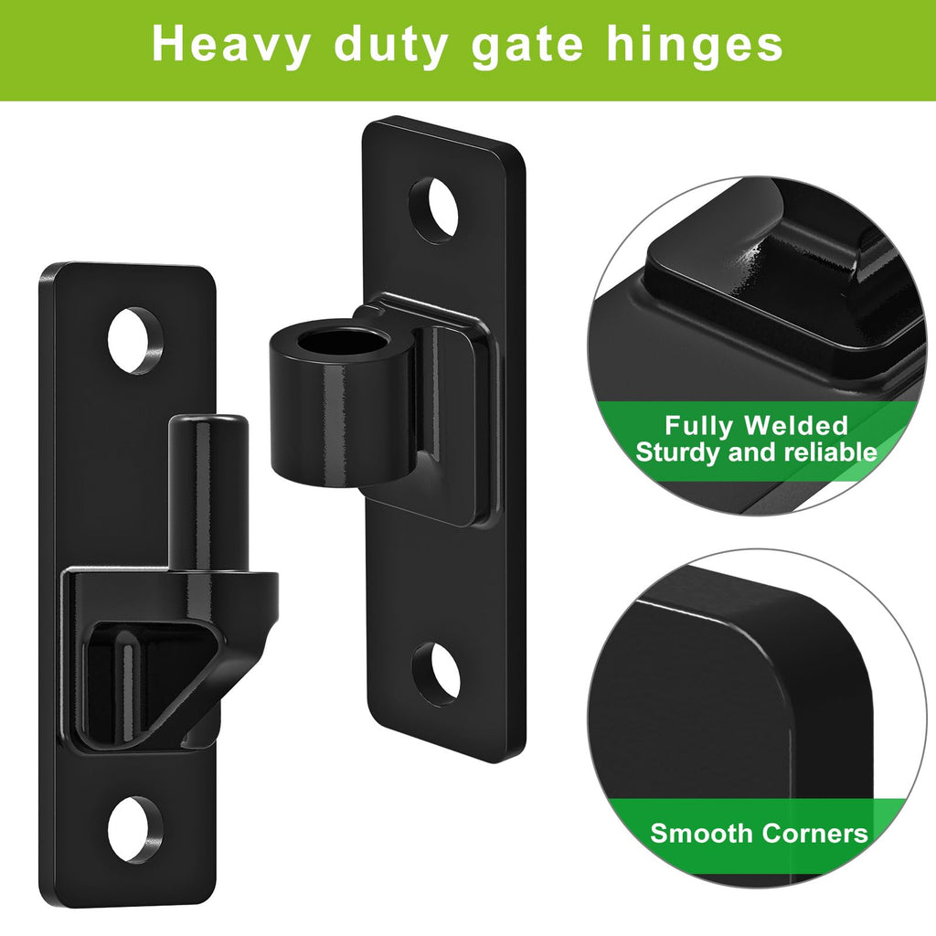 4.9" Heavy Duty Gate Hinges, Wall Mount Female Male Hinges