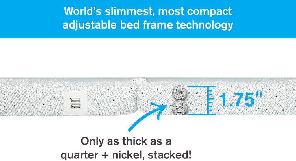 PowerLayer Ultra-Slim Adjustable Bed Frame (King Frame Only)