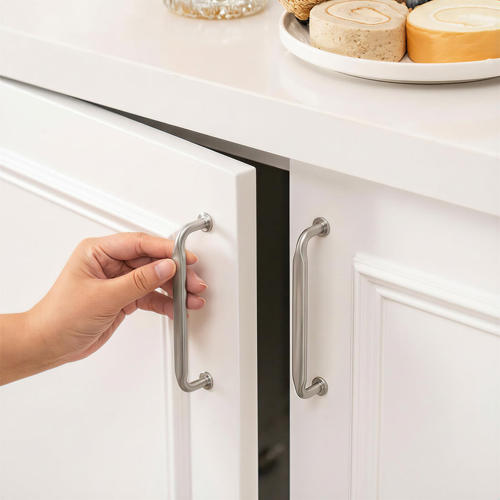 50 Pack 5 Inch Brushed Nickel Cabinet Pulls Solid Handles