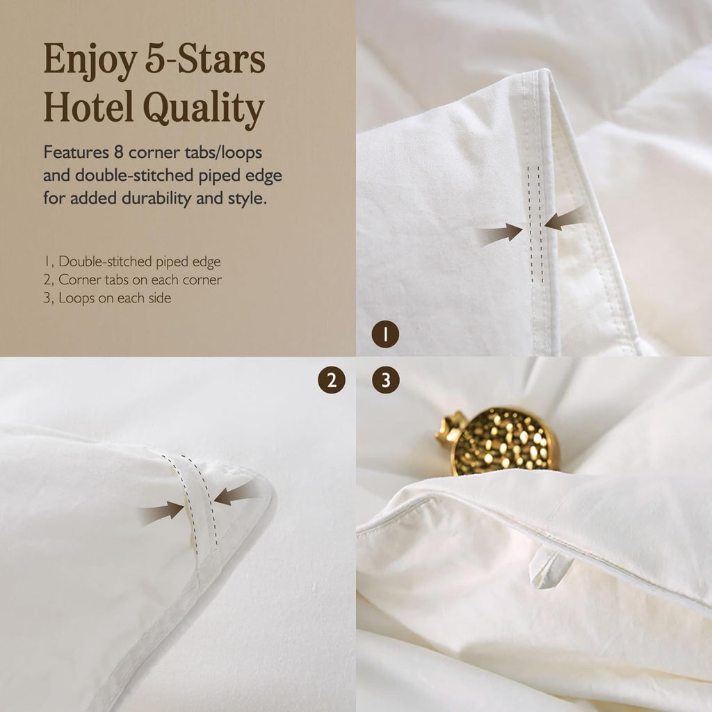 Lightweight Organic Feather Down Comforter Queen