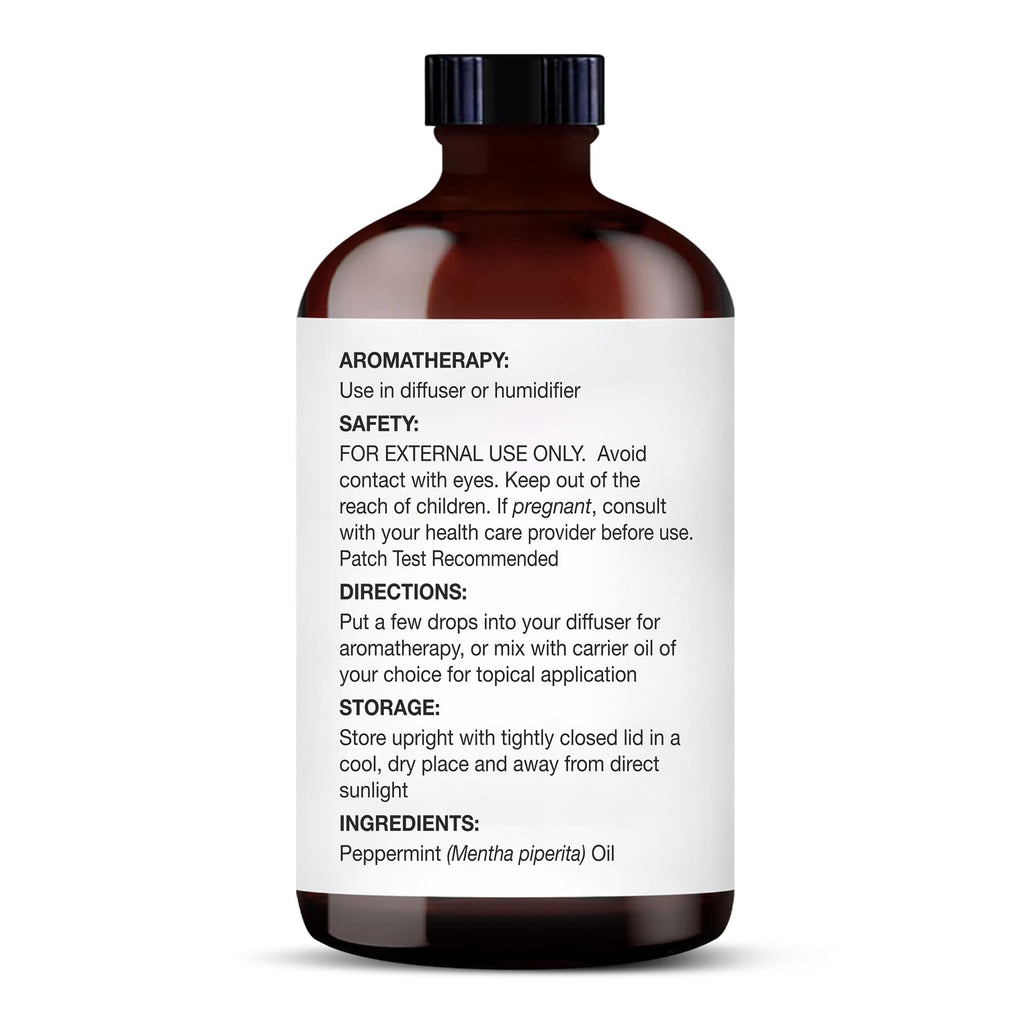 Peppermint Essential Oil for Diffuser - 4 Fl Oz