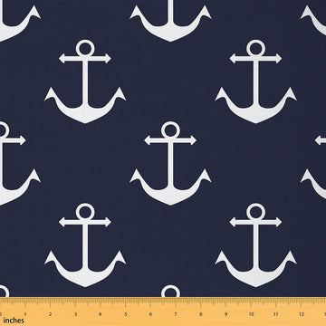 Anchor Marine Sea Fabric by The Yard 2 Yards Soft
