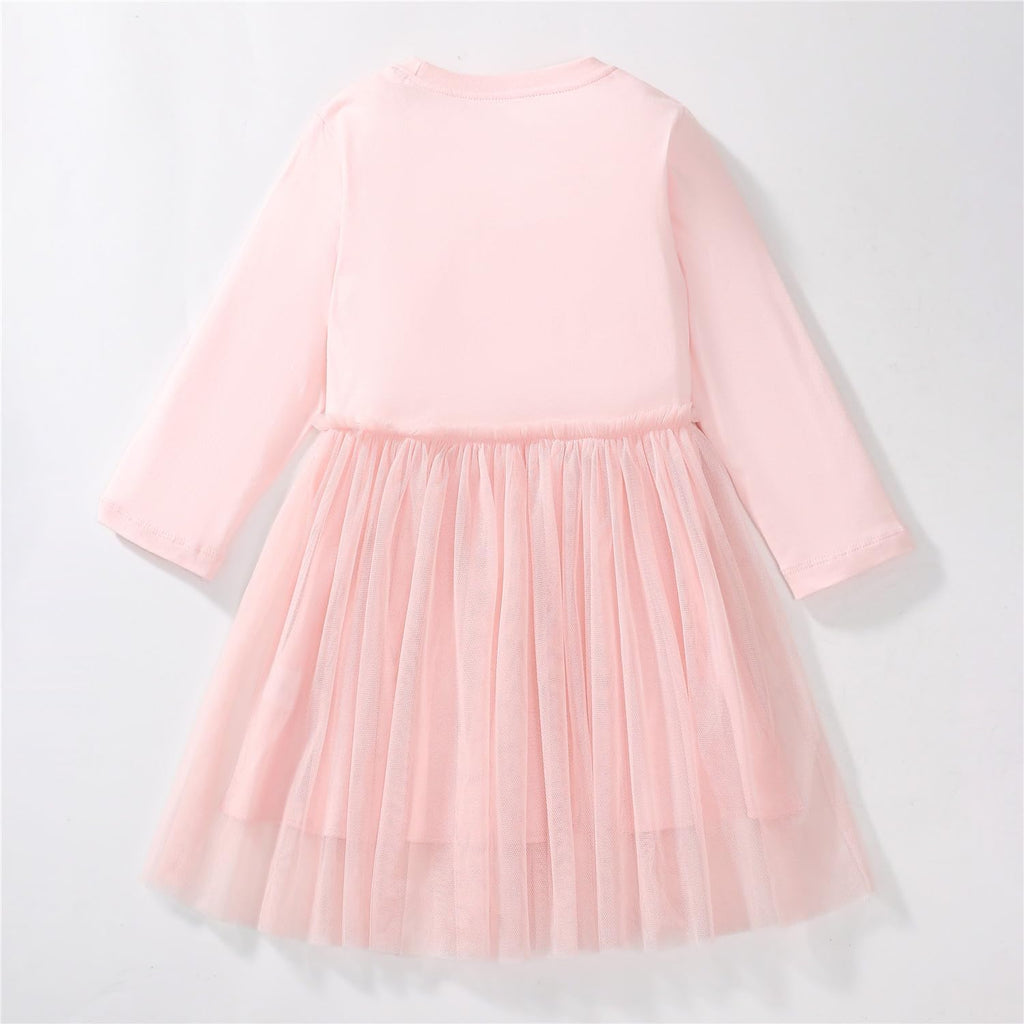 Dresses for Winter Long Sleeve Toddler Girls Clothes Party Tulle Cotton Casual Dresses