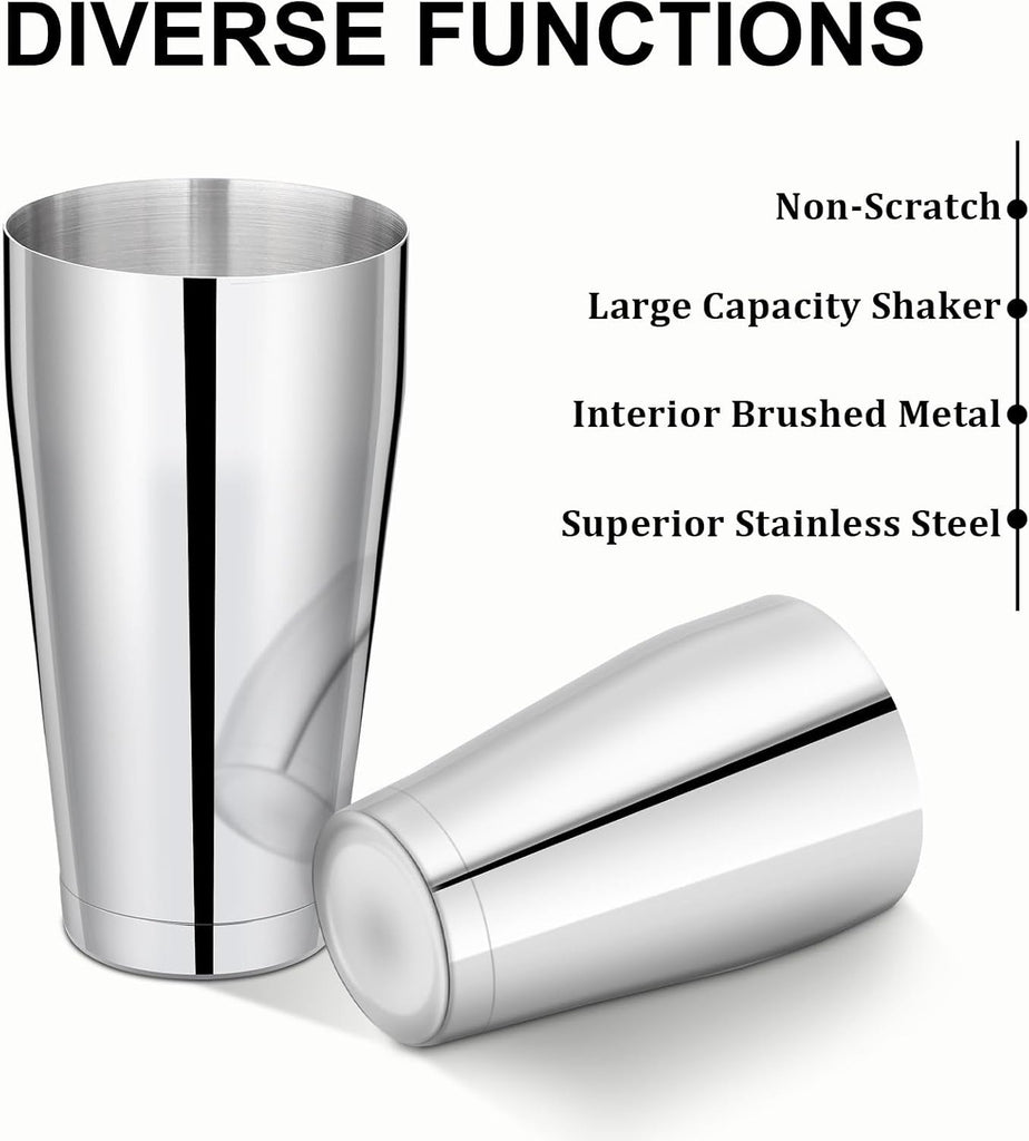 Cocktail Shaker Boston Shaker Set Professional Bartender Kit Bar Stainless Steel Drink Shaker Bartending - Set of 8