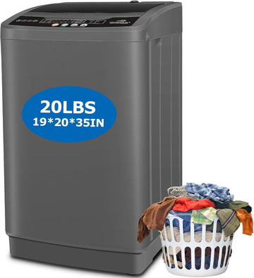 Portable Washing Machine, 20Lbs Capacity Full-Automatic Portable Washer Machine, 2.8Cu.ft Washer and Dryer Combo with